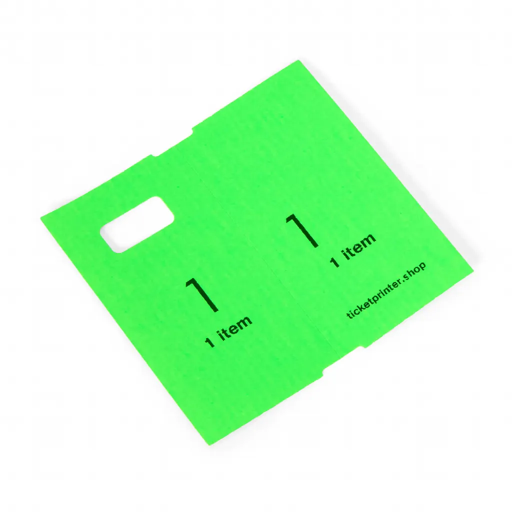 1000 numéros de garde-robe pré-imprimés, vert fluo