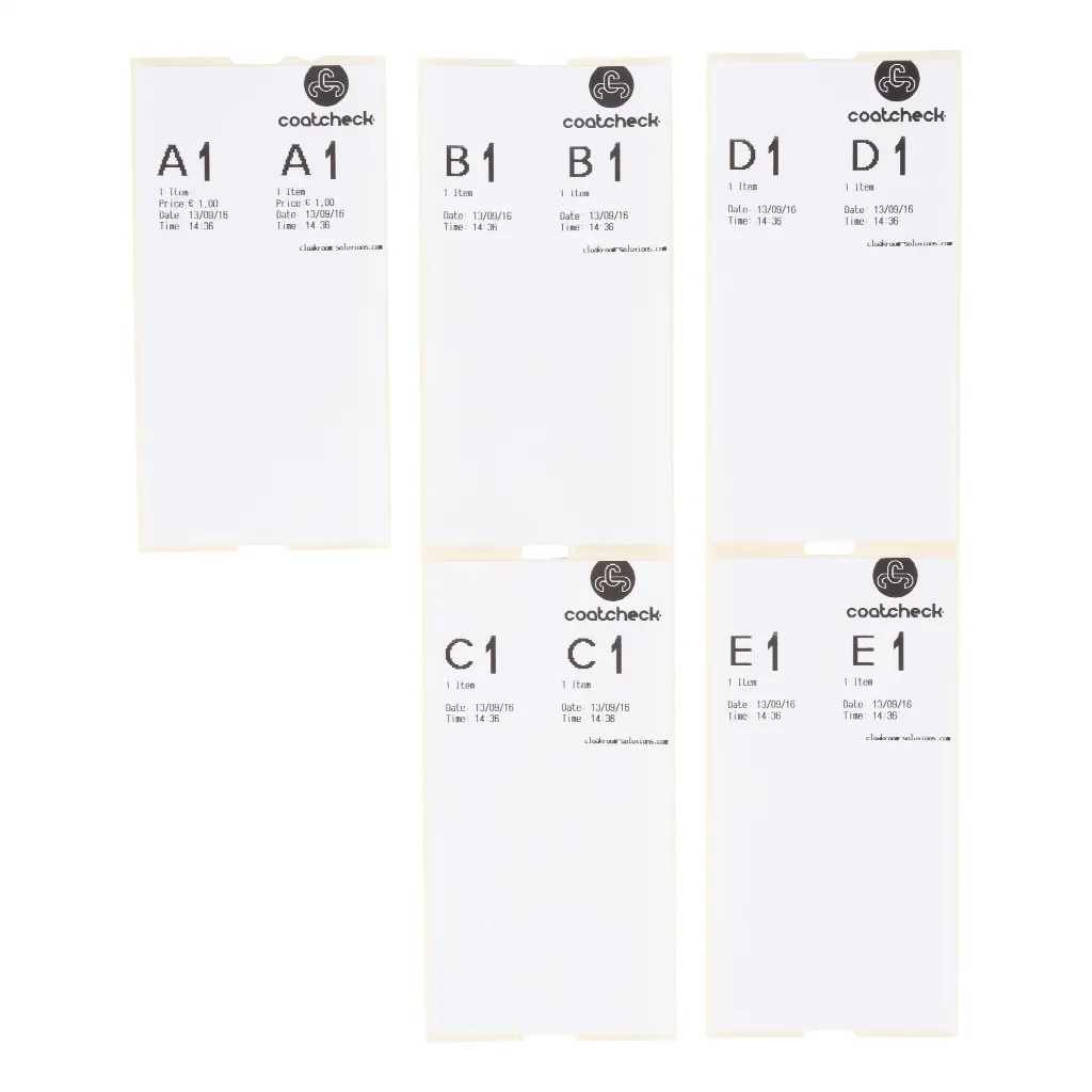 CoatCheck Luggage Labels, 14×160 tickets, white