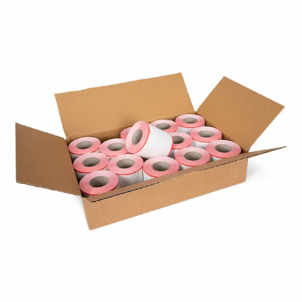 Tickets de vestiaire Coatcheck, 14 rouleaux x 325 tickets, blanc avec rouge