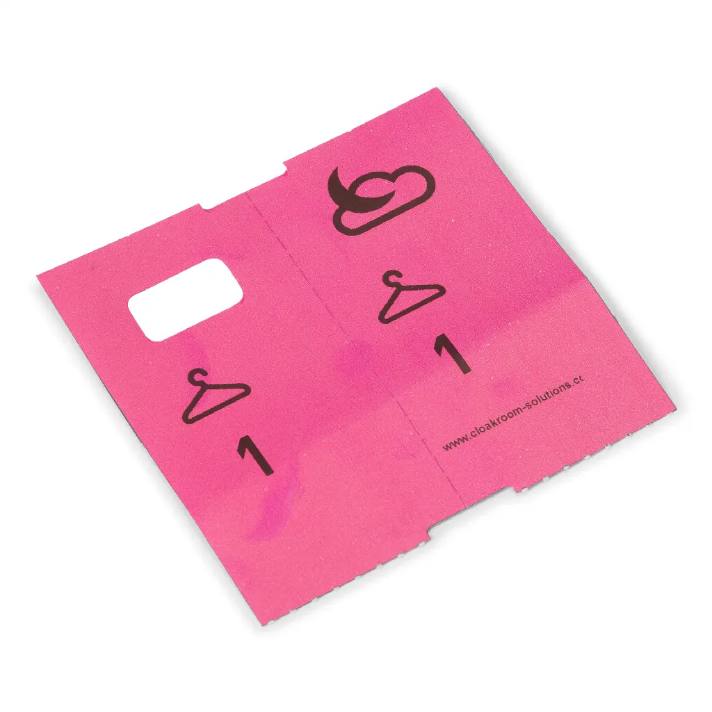 1000 numéros de vestiaire pré-imprimés, rose