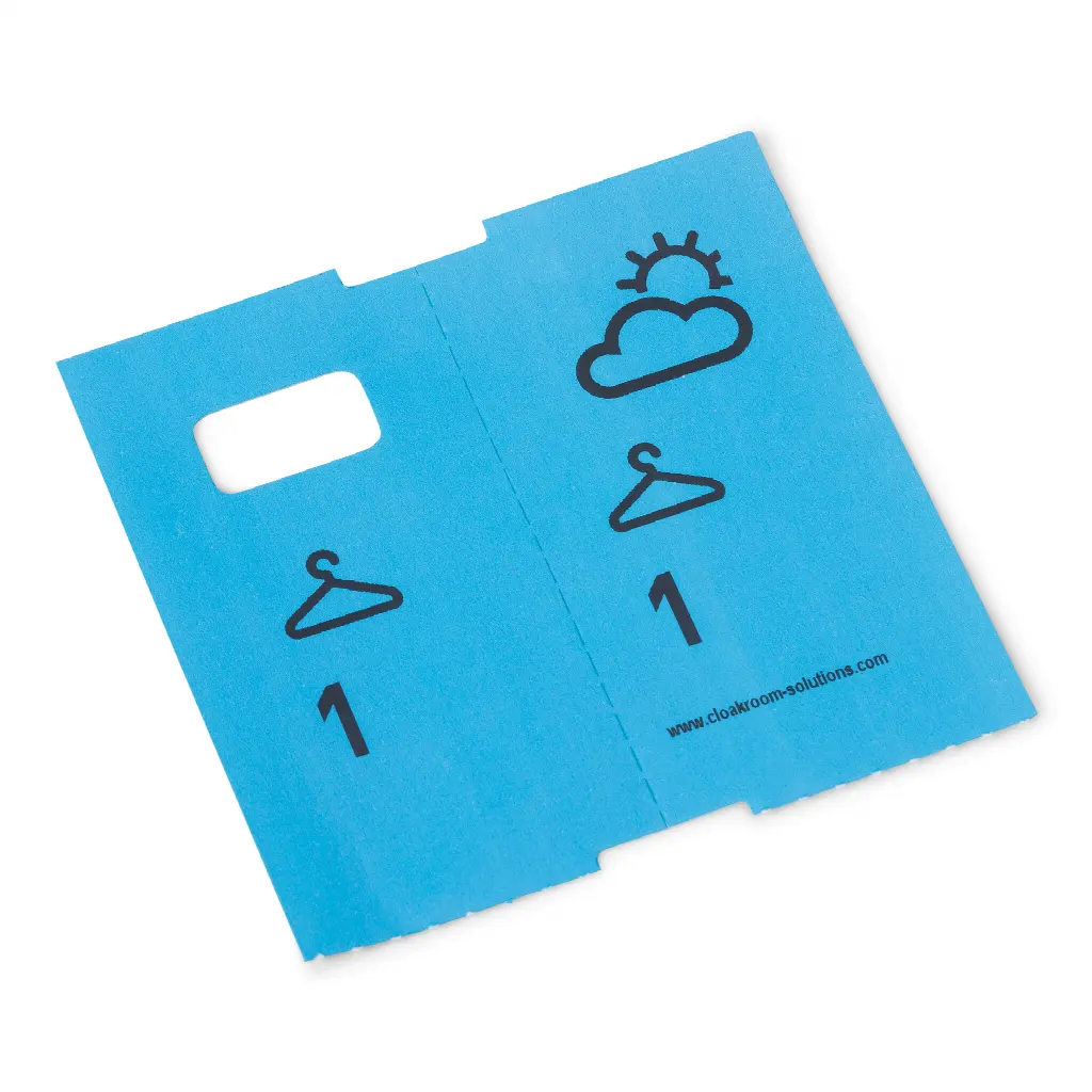5 x 1000 pre-printed cloakroom ticket numbers Special offer: 4000 + 1000 free!