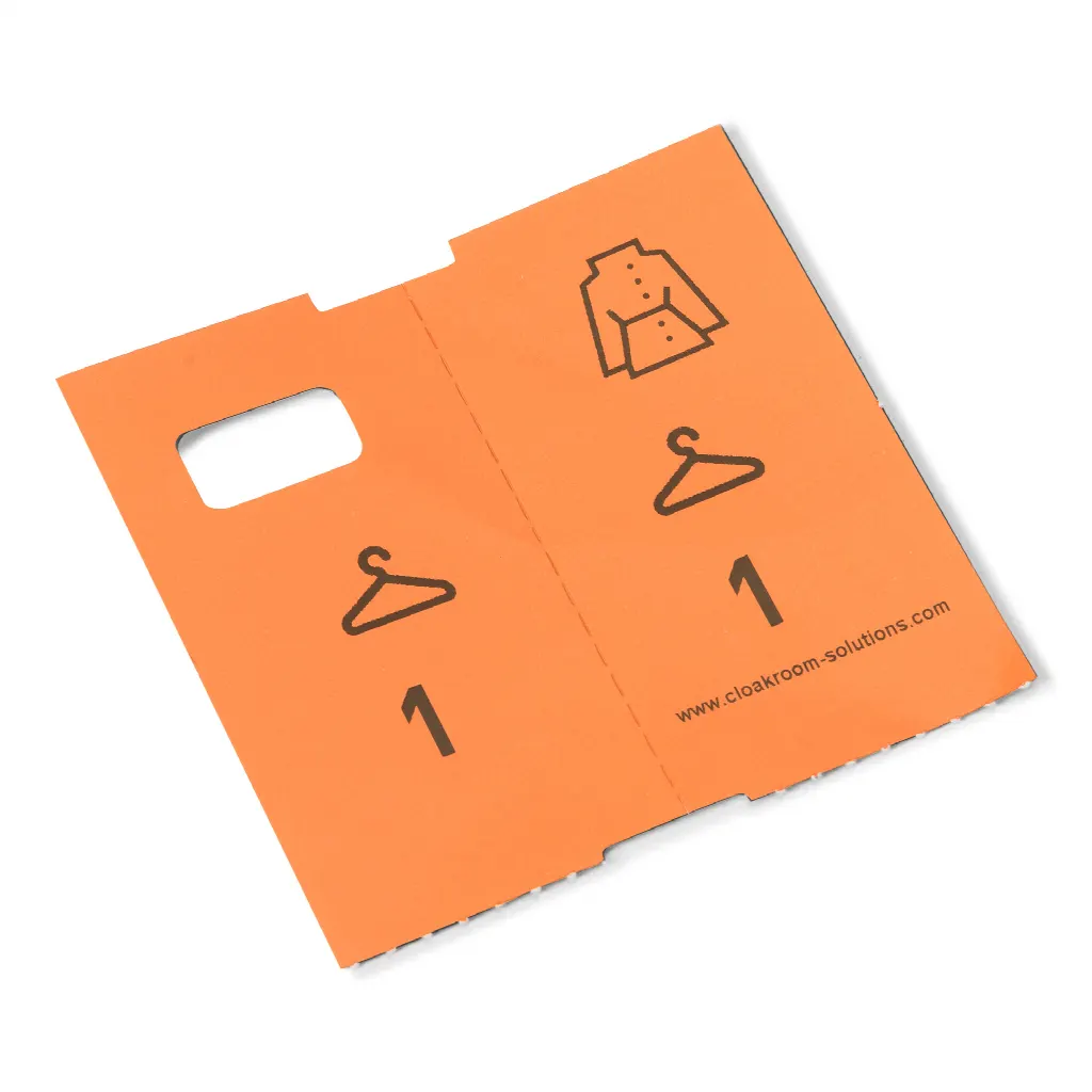 1000 numéros de vestiaire pré-imprimés, orange