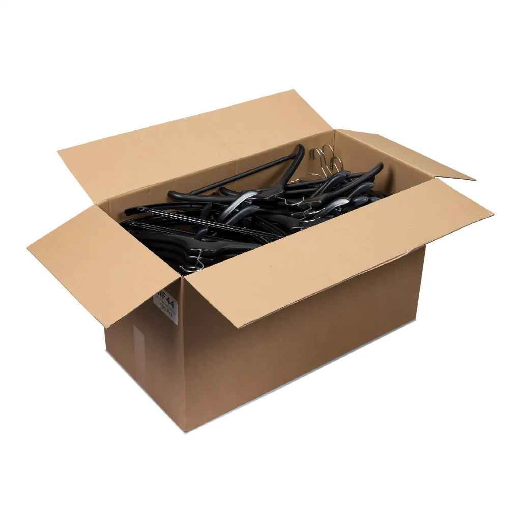 Cintres en plastique economy, boîte de 100 pièces