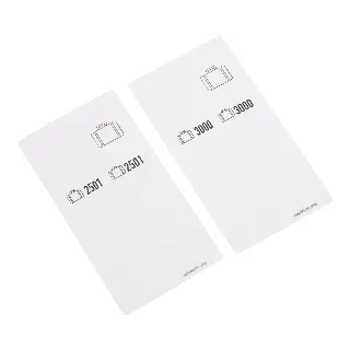 500 self-adhesive pre-printed luggage labels, series 2501-3000