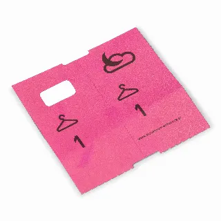 1000 pre-printed cloakroom tags, pink